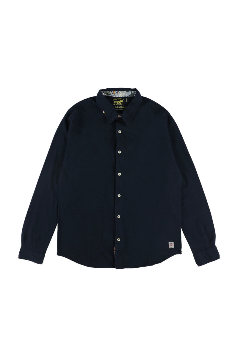 ストレッチ フルスリーブポロシャツ / Col：NAVY