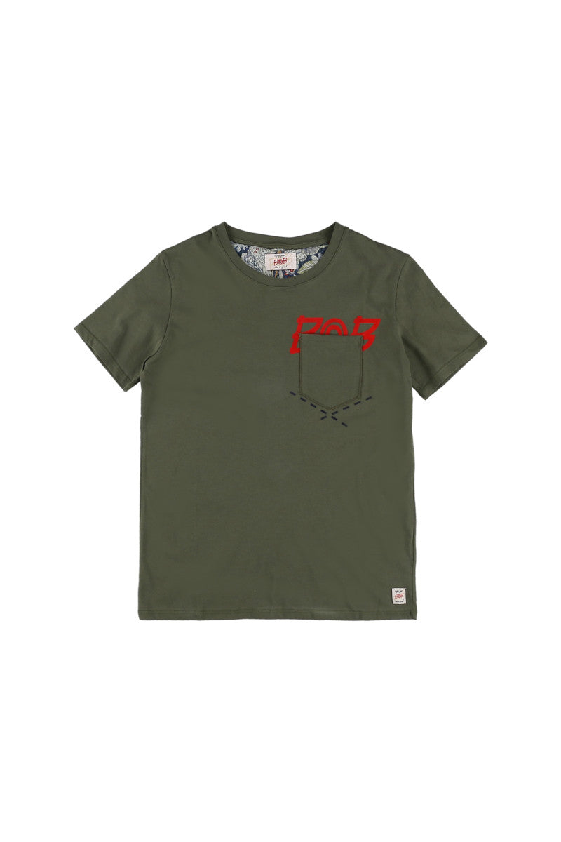 BOBロゴTシャツ / Col：MILITARE