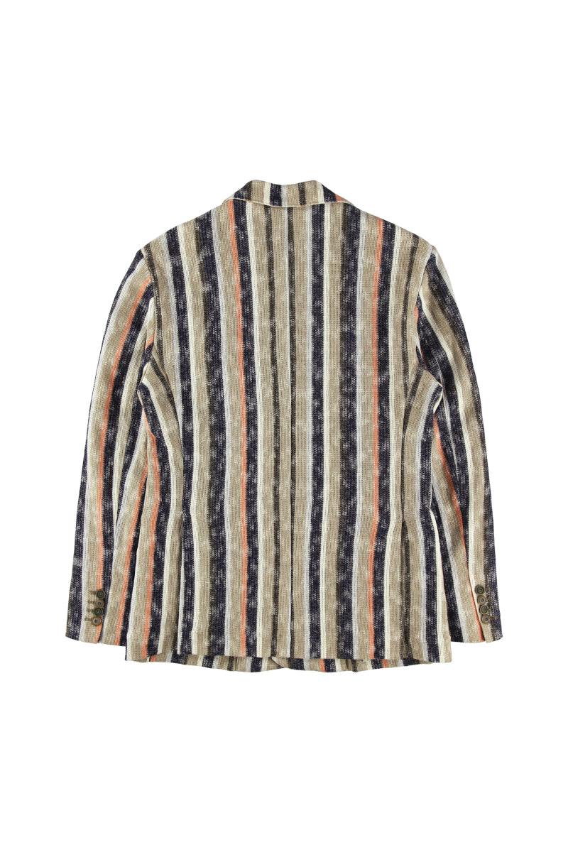 【24SS ARCHIVE ITEM】Striped double-breasted jacket / Col：VAR4 オレンジライン