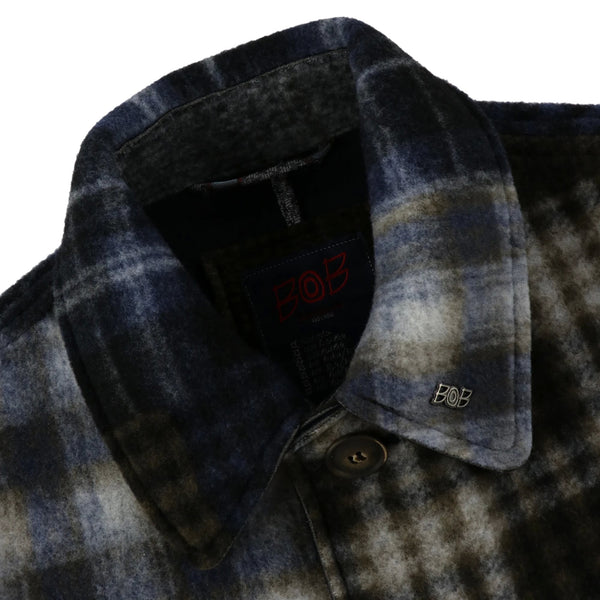 クレイジーパターン ステンカラーコート / COL：VAR2 レッド系