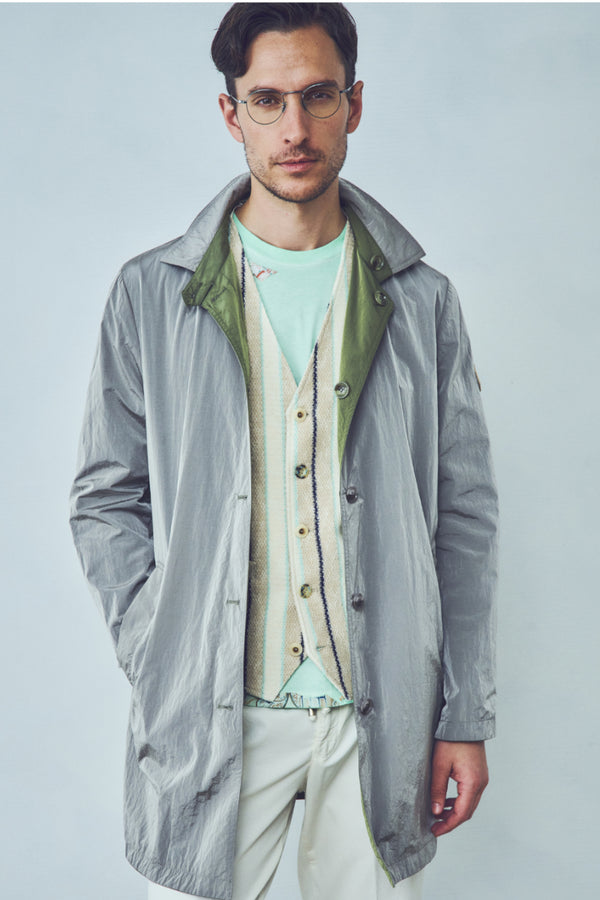 ストライプパターンラッセルジレ / Col：VAR1 サンドベージュ