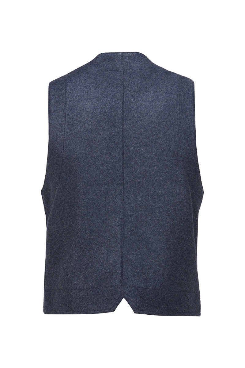 DRUG159 プレーンニットジレ / COL：JEANS インディゴ系