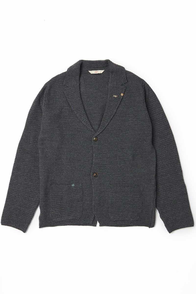 ニットテーラードジャケット / Col：BLU ネイビー BOB JAPAN