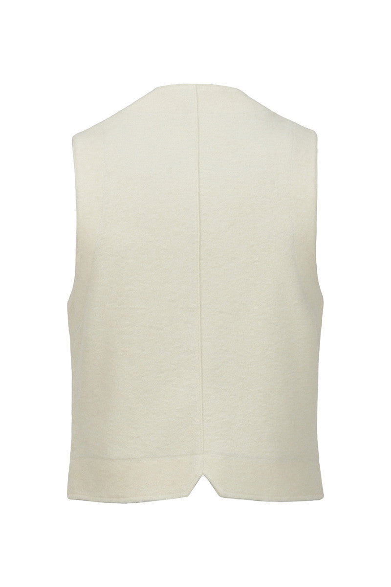 DRUG159 プレーンニットジレ / COL：PANNA ホワイト系