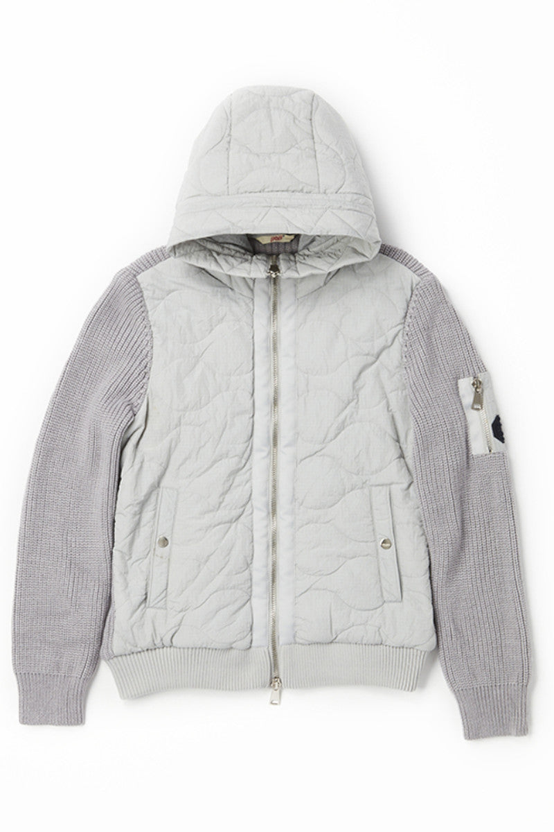 キルティングニットスリーブブルゾン / Col：BLU