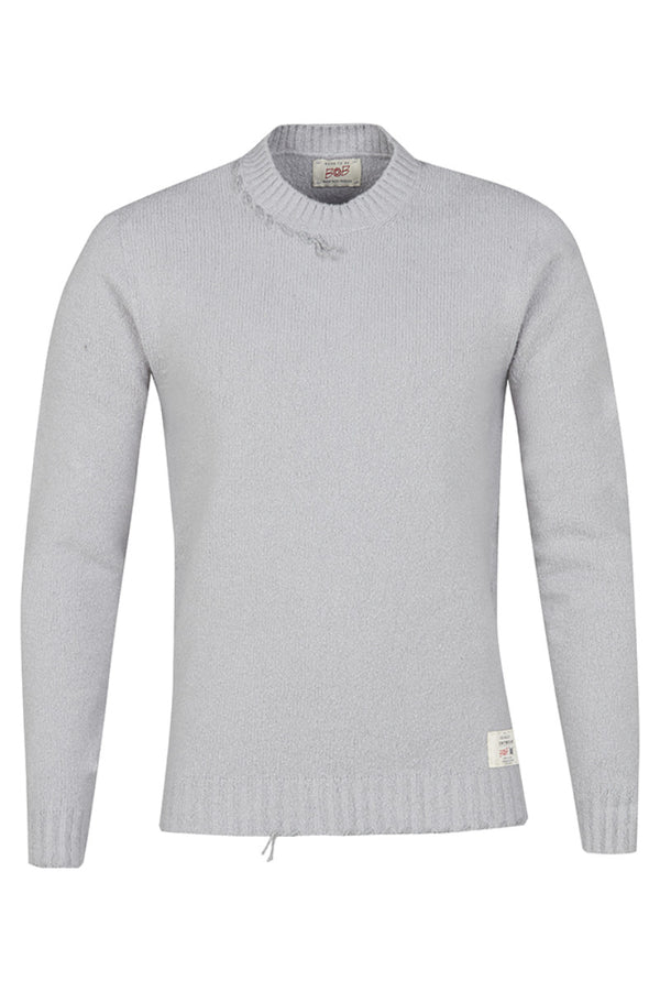 MILL クラフトマンズコットンニットプルオーバー / COL：GRIGIO グレー系