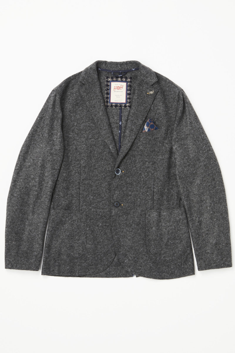ポケッタブルライトウールジャケット / Col：ANTRACITE グレー系