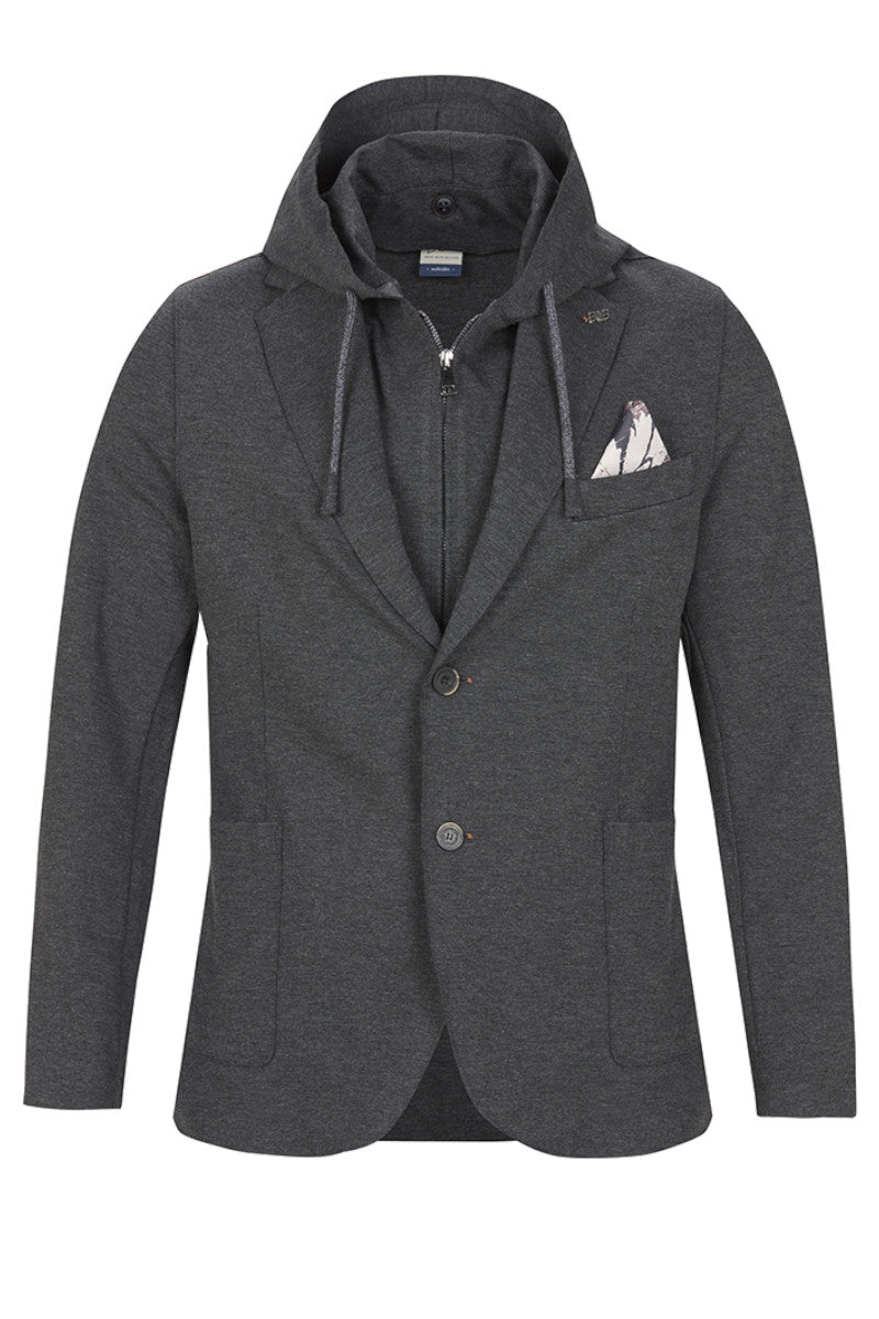 ROB114 デタッチャブルフード ライトジャケット / Col：ANTRA グレー系