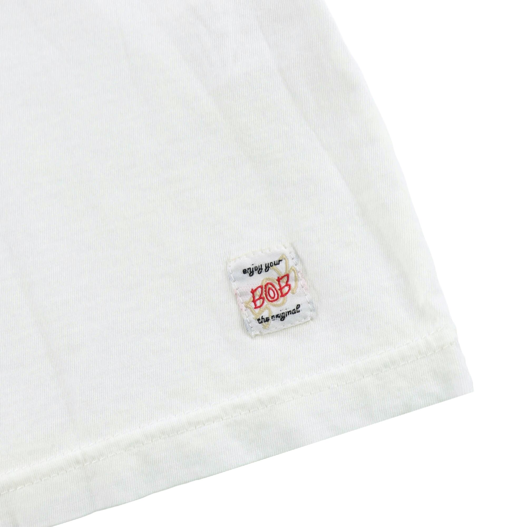 エンブロイダリーヘンリーネックTシャツ / Col：BIANCO