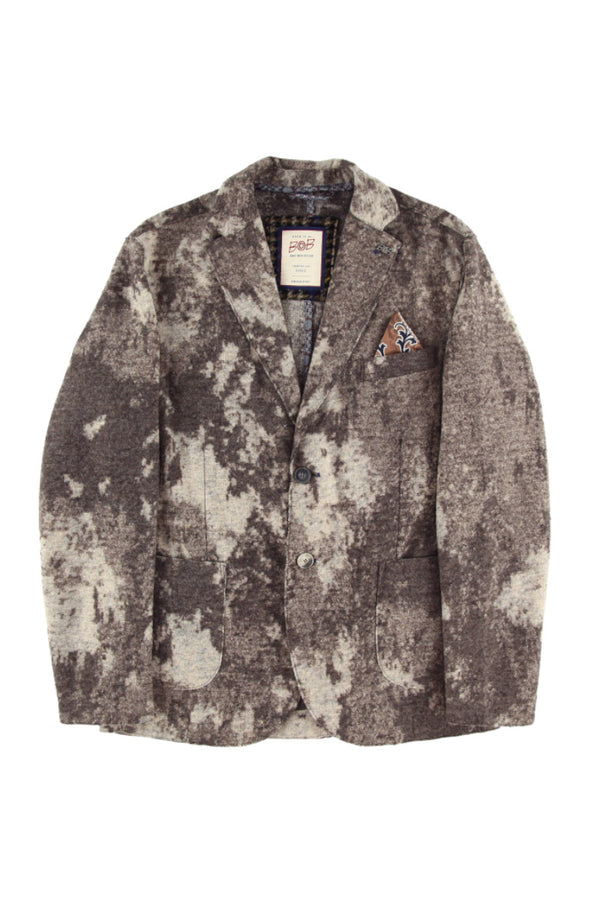 マーブルデザイン ライトウールジャケット / CASTORO ブラウン系